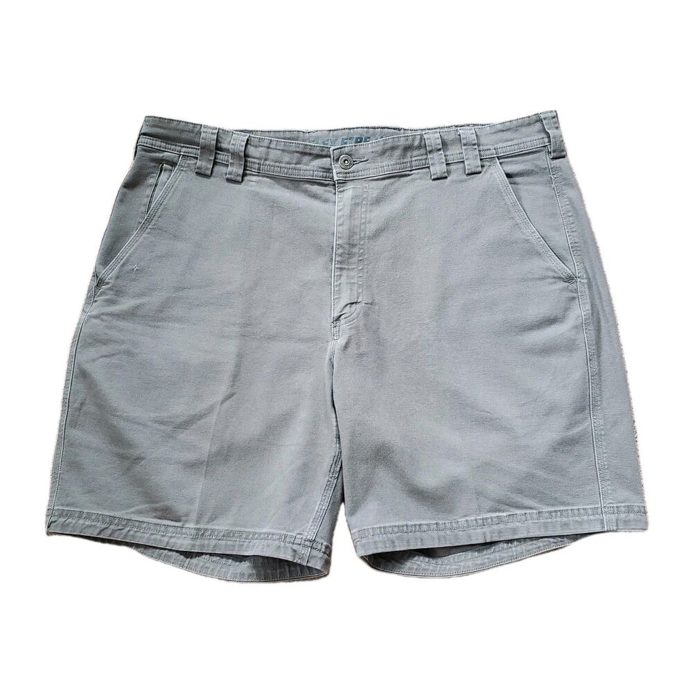 Duluth Flex Fire Hose Relaxed Fit Sz 40 Mens Green 8.5" Canvas Mid Work Shorts